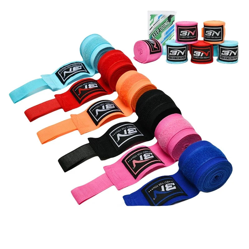 BN Low Elastic 1.5/3/5Meters Nylon MMA Muay Thai Boxing Hand Wraps Bandage Wrist Protector Support Martial Arts Taekwondo DBO